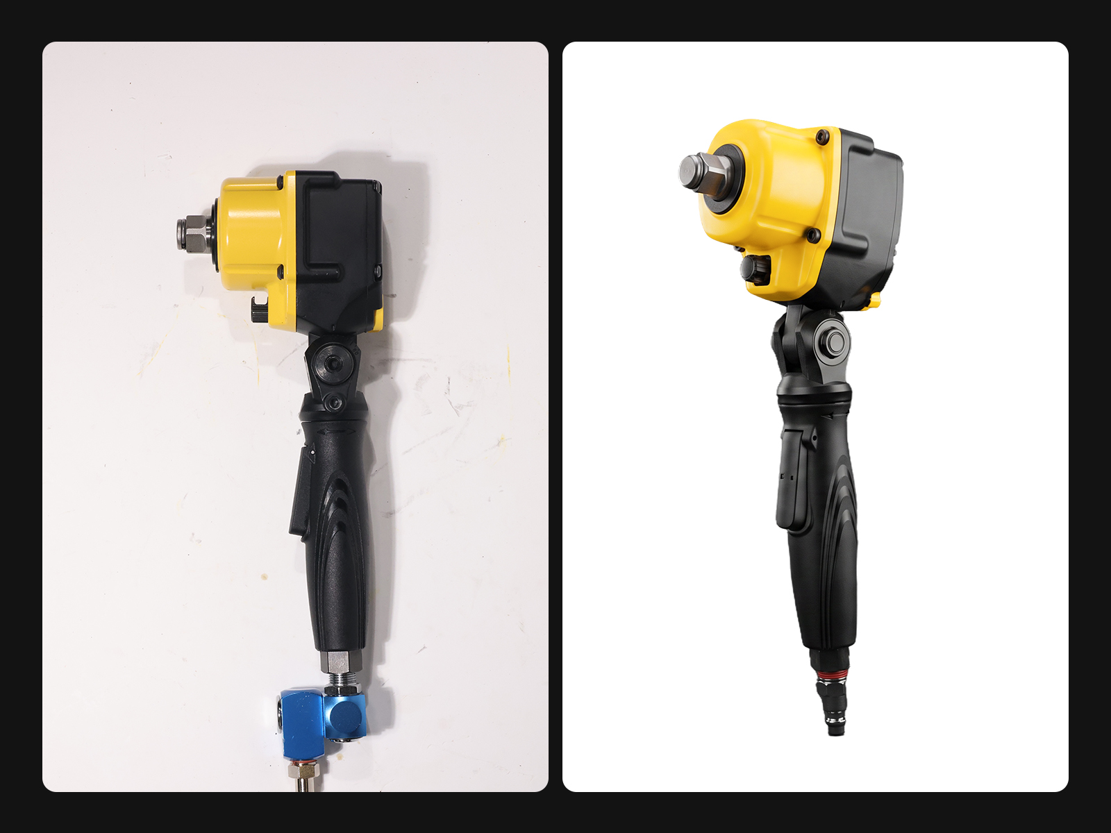Raw tool image turned into studio product photography
