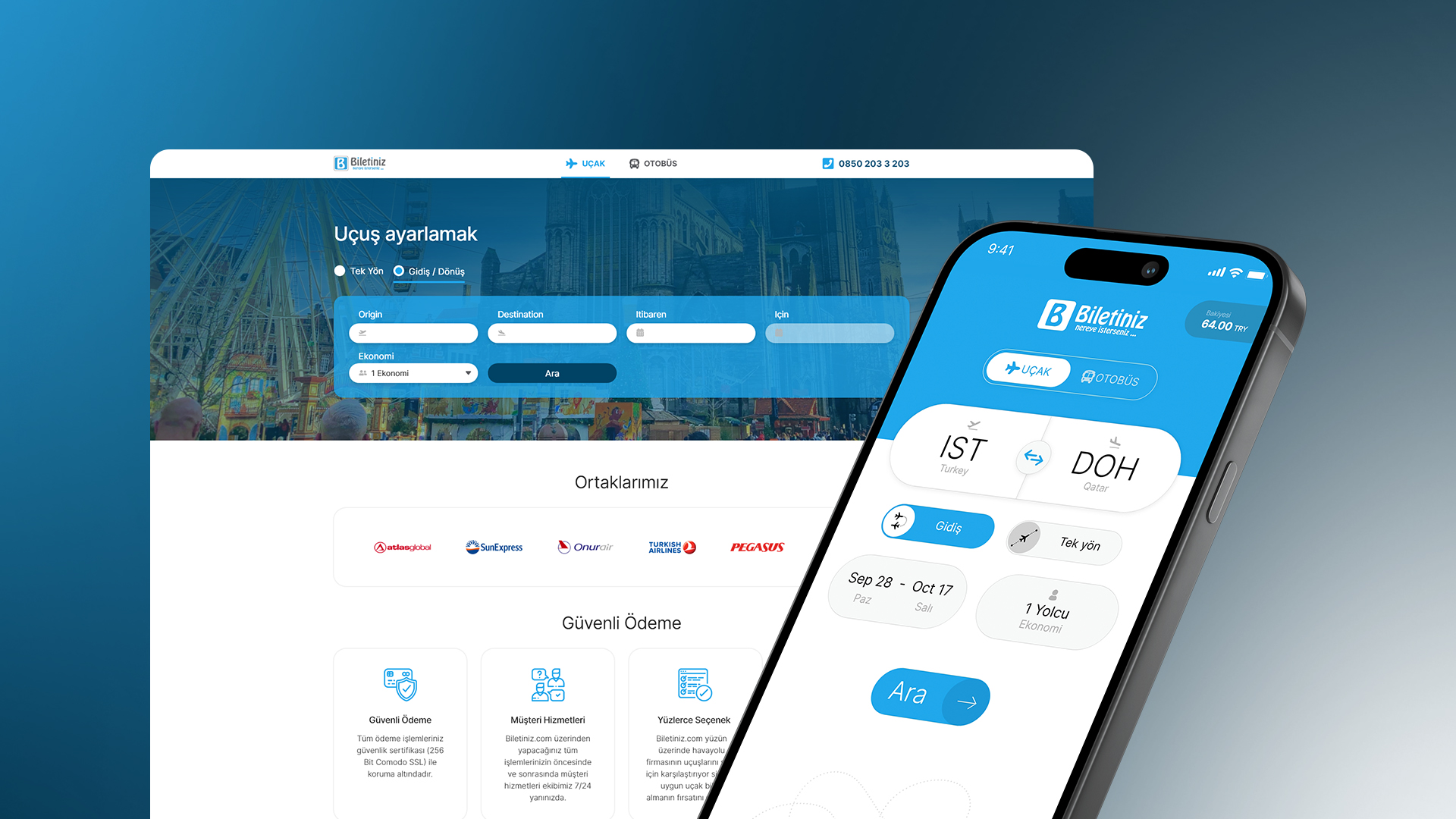 Biletiniz — product interface