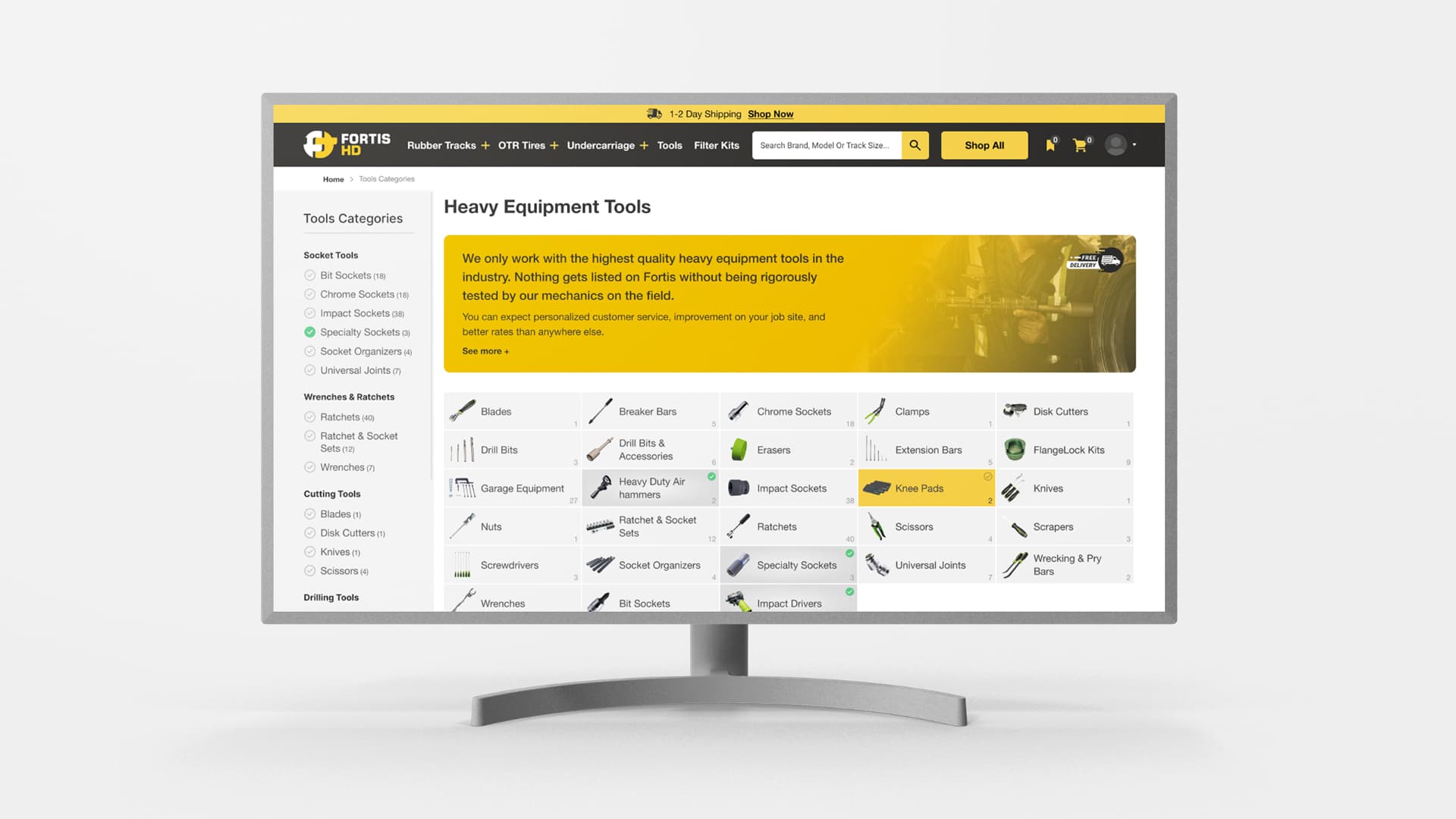 FortisHD Shopify store navigation and collections