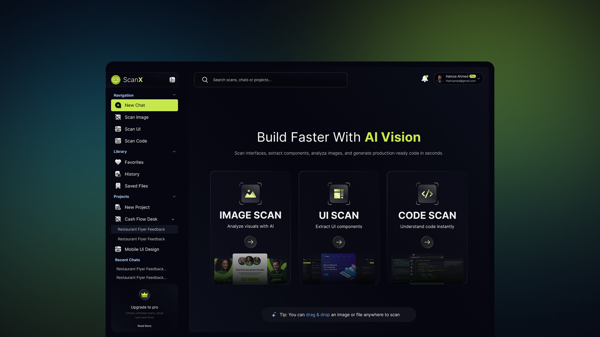 ScanX AI — product interface